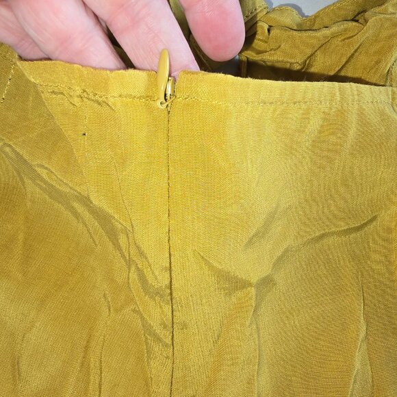 Motel Gold Romper with Tie Front, Adjustable Straps, and Cutout -Size Medium NWT - Picture 5 of 5